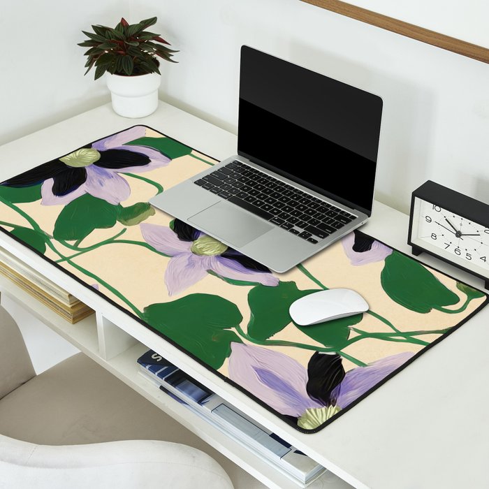Clematis Botanical Illustration Desk Mat Gallery Image 2