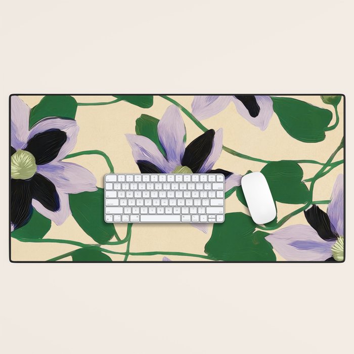 Clematis Botanical Illustration Desk Mat Gallery Image 1
