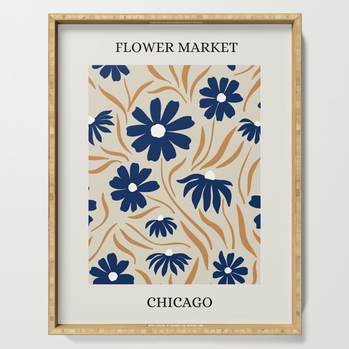 Flower Market Chicago Serving Tray Gallery Image 1