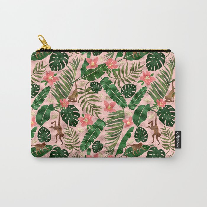 Tropical Garden - Pink Carry All Pouch Gallery Image 1