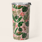 Tropical Garden - Pink Travel Mug Gallery Image 2