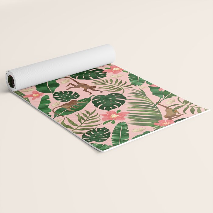 Tropical Garden - Pink Yoga Mat Gallery Image 2