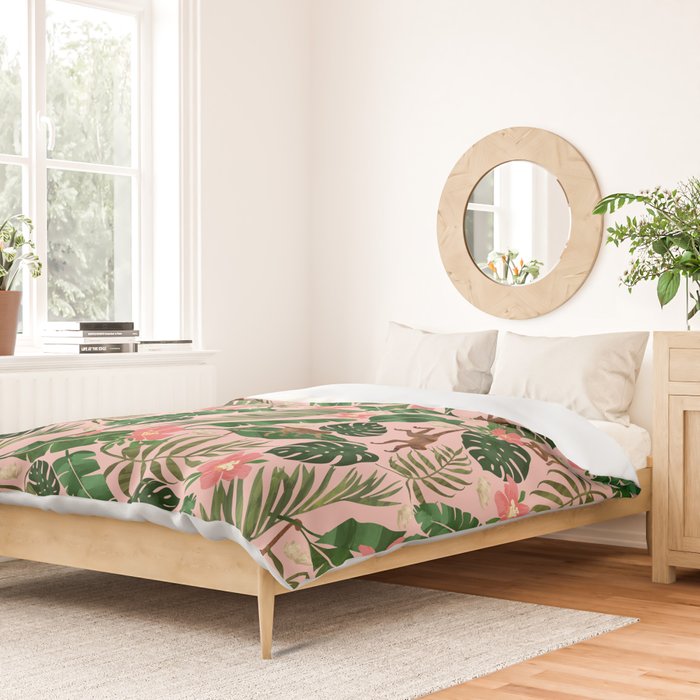 Tropical Garden - Pink Duvet Cover Gallery Image 2