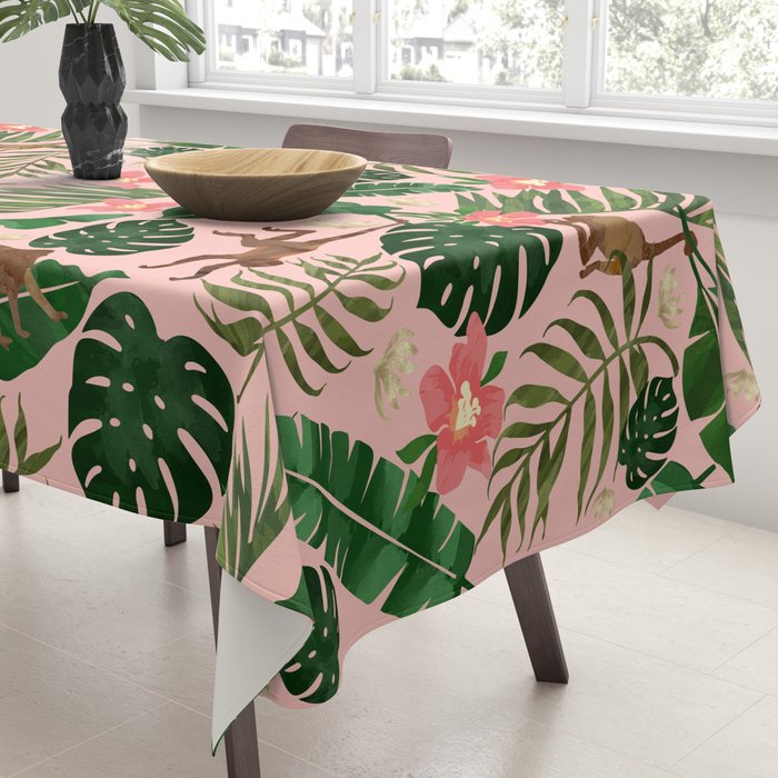 Tropical Garden - Pink Tablecloth Gallery Image 3