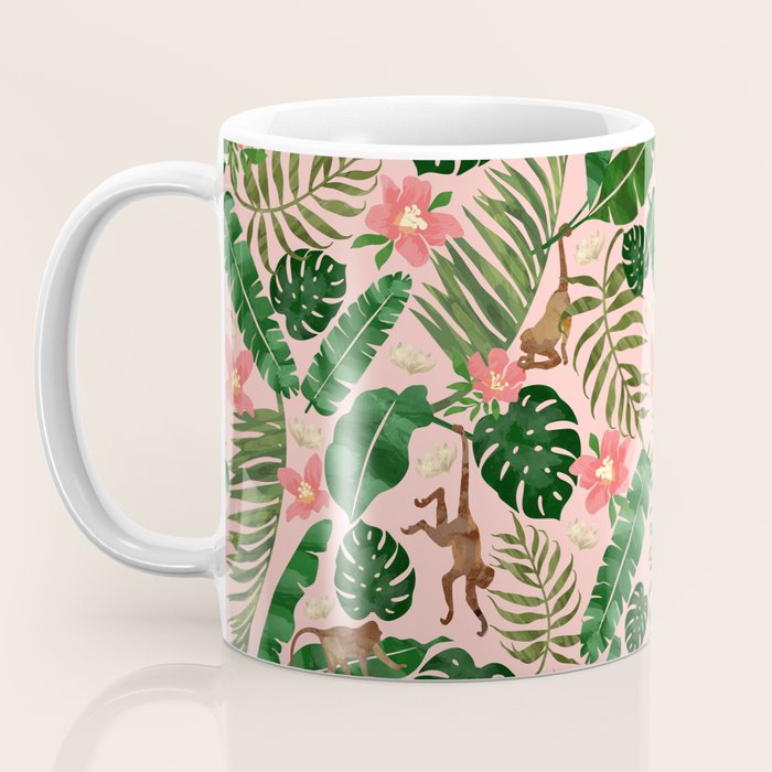 Tropical Garden - Pink Coffee Mug Gallery Image 3