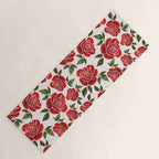 Rose Watercolor Pattern Yoga Mat Gallery Image 1