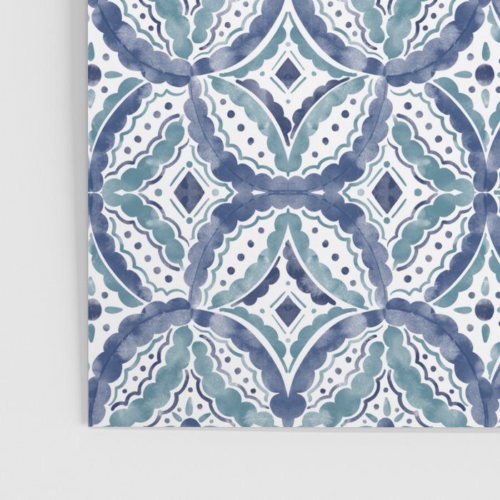 Boho Indigo Damask B Poster Gallery Image 3