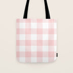 Baby Pink Buffalo Check Tote Bag Gallery Image 1