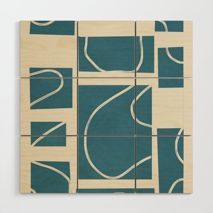 Abstract Pathways 3 Wood Wall Art Gallery Image 1