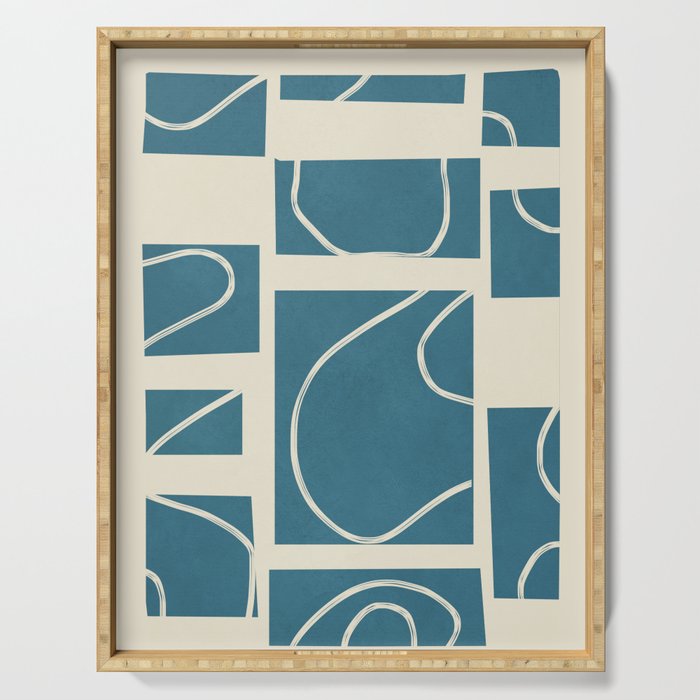 Abstract Pathways 3 Serving Tray Gallery Image 1