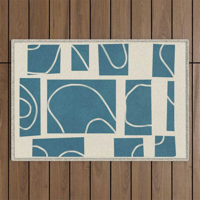 Abstract Pathways 3 Outdoor Rug Gallery Image 1