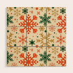 Snowflake Collection - Retro Palette Wood Wall Art Gallery Image 1
