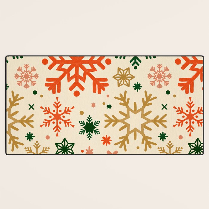 Snowflake Collection - Retro Palette Desk Mat Gallery Image 3