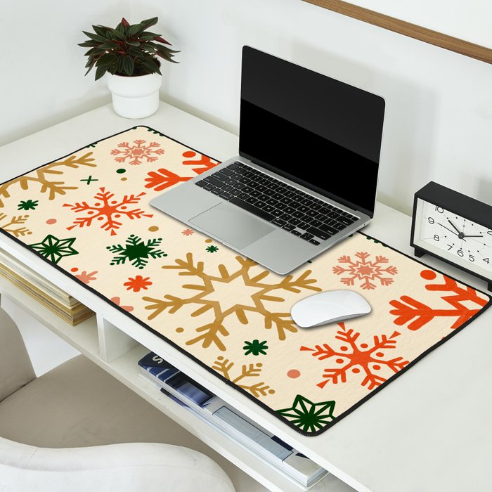Snowflake Collection - Retro Palette Desk Mat Gallery Image 2