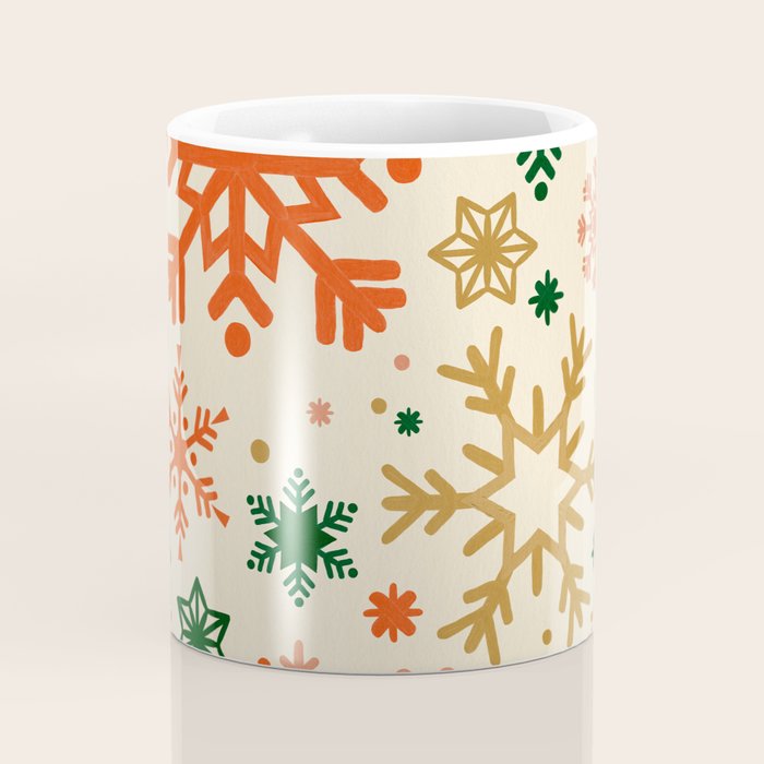 Snowflake Collection - Retro Palette Coffee Mug Gallery Image 4