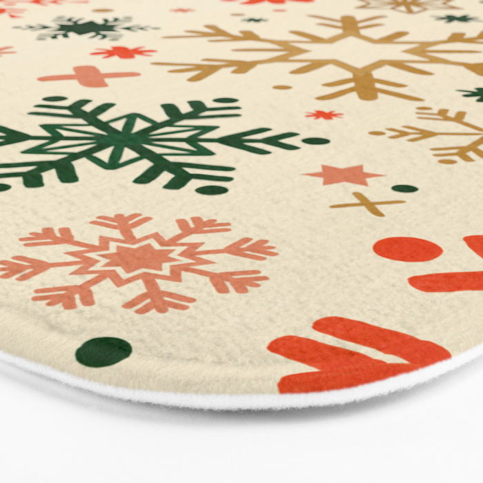 Snowflake Collection - Retro Palette Bath Mat Gallery Image 3