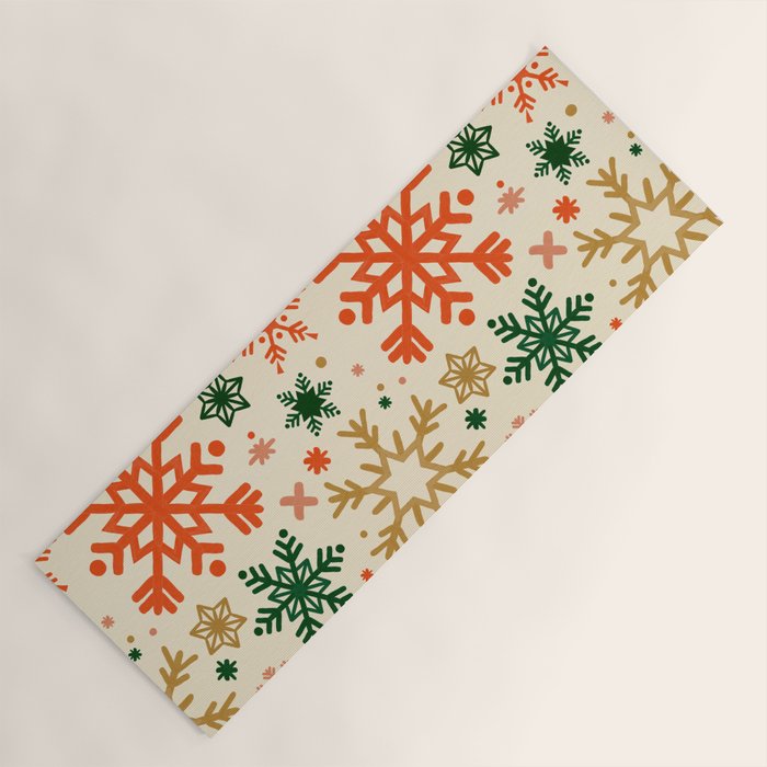 Snowflake Collection - Retro Palette Yoga Mat Gallery Image 1