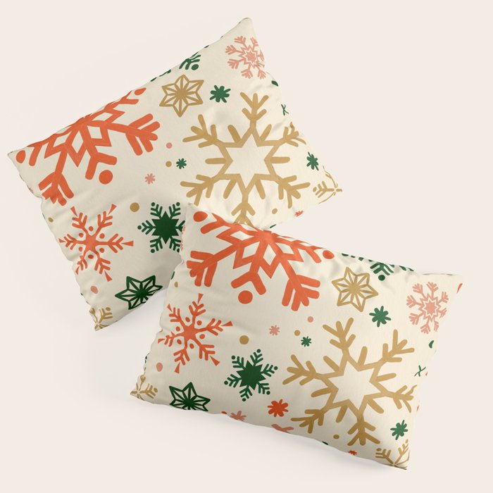 Snowflake Collection - Retro Palette Pillow Sham Gallery Image 1