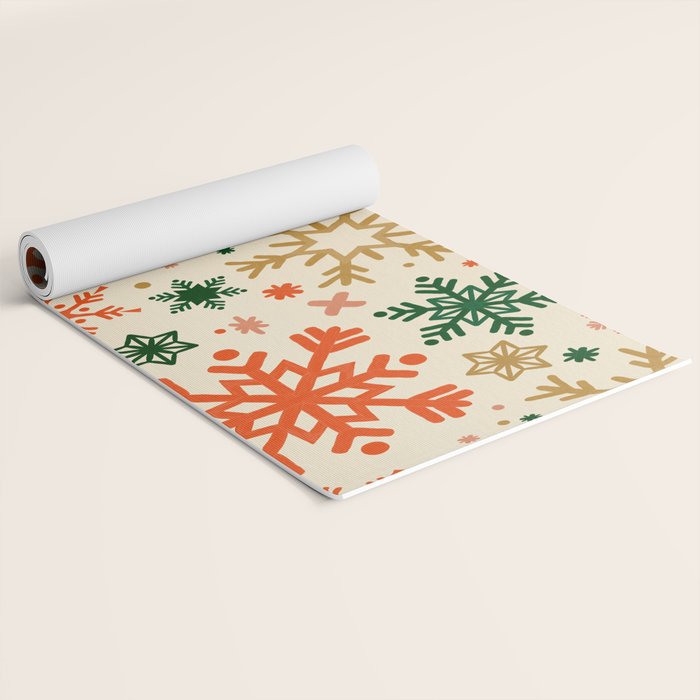 Snowflake Collection - Retro Palette Yoga Mat Gallery Image 2