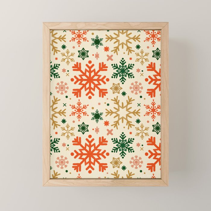 Snowflake Collection - Retro Palette Mini Art Print Gallery Image 1