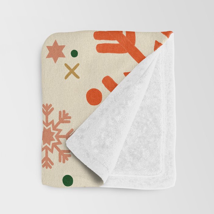 Snowflake Collection - Retro Palette Throw Blanket Gallery Image 3