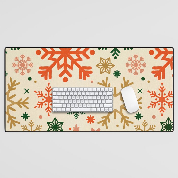 Snowflake Collection - Retro Palette Desk Mat Gallery Image 1