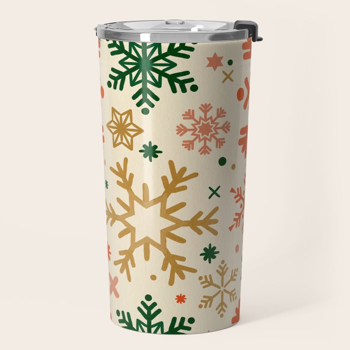 Snowflake Collection - Retro Palette Travel Mug Gallery Image 2