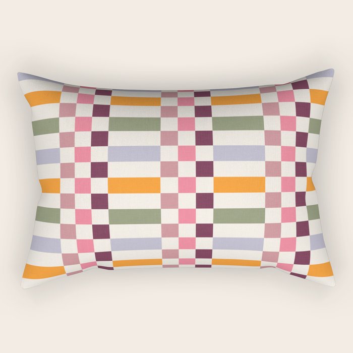 Checker Grid - eclectic Rectangular Pillow Gallery Image 2