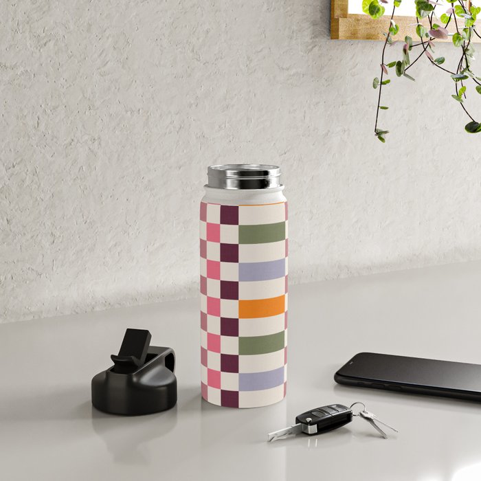 Checker Grid - eclectic Water Bottle Gallery Image 4