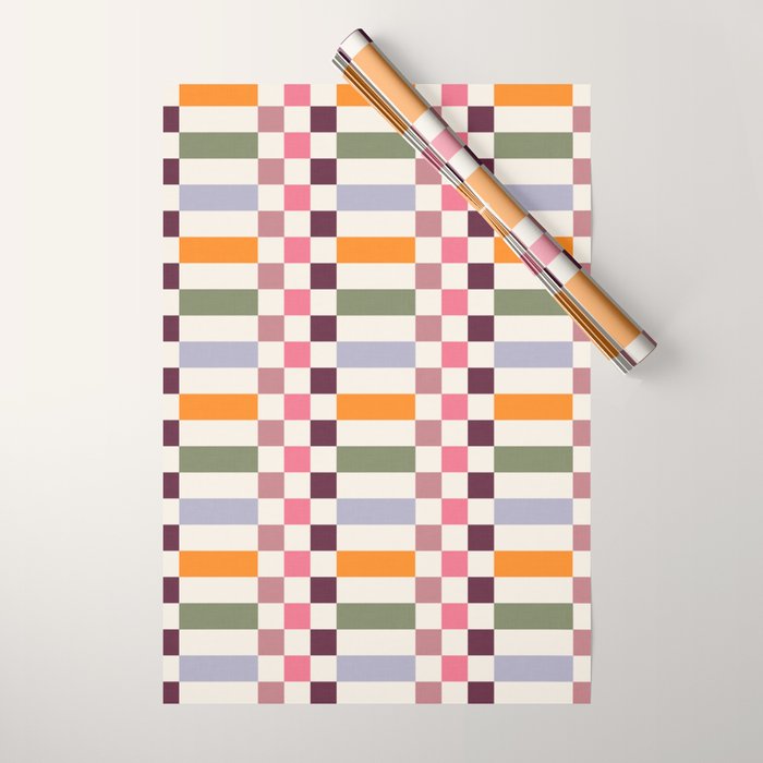 Checker Grid - eclectic Wrapping Paper Gallery Image 1