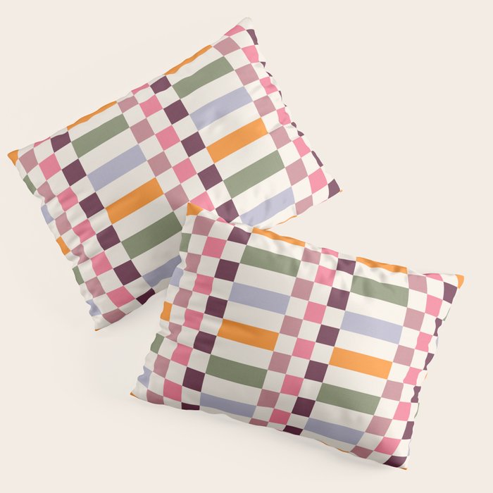 Checker Grid - eclectic Pillow Sham Gallery Image 3