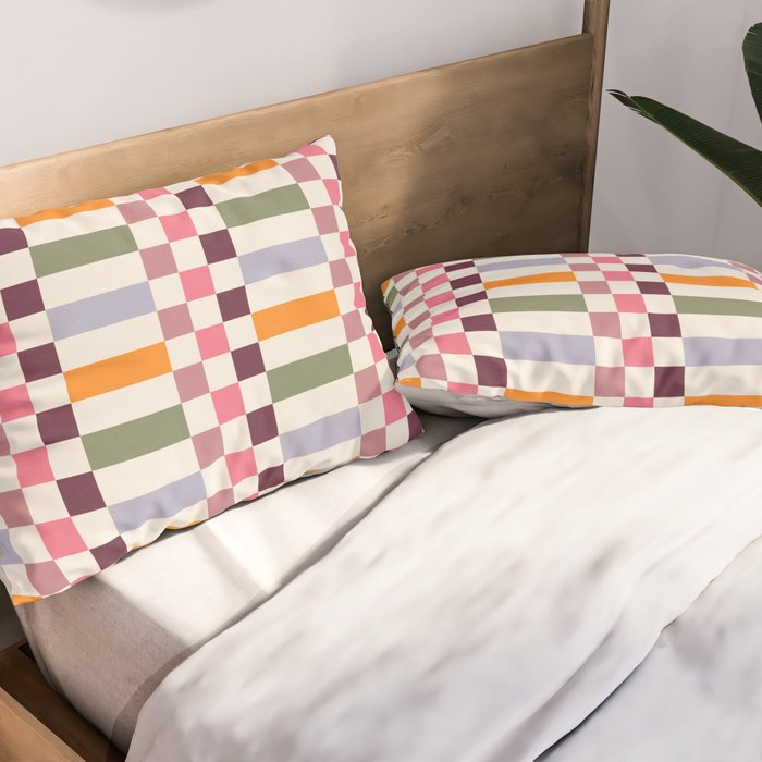 Checker Grid - eclectic Pillow Sham Gallery Image 2