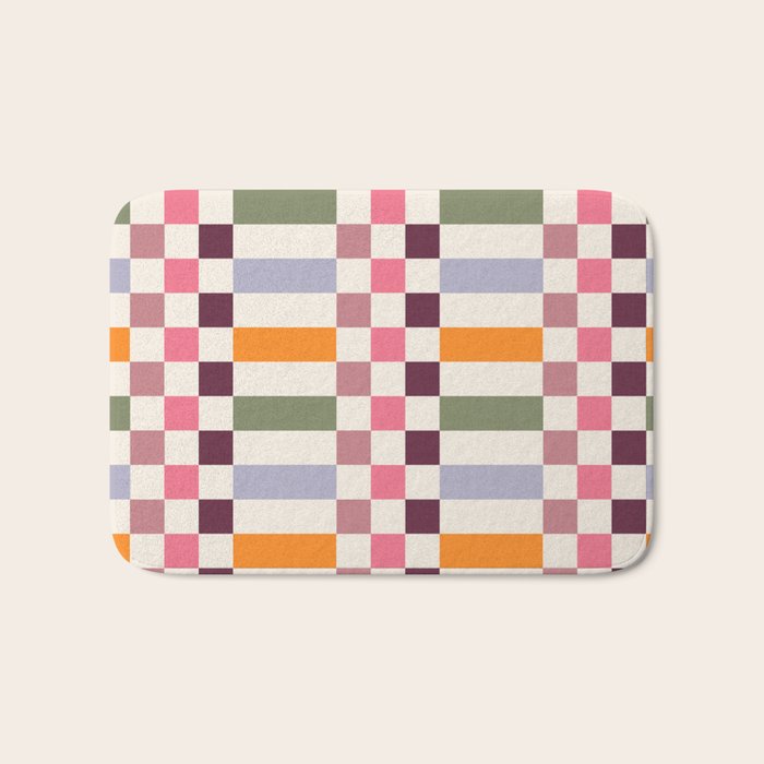 Checker Grid - eclectic Bath Mat Gallery Image 1