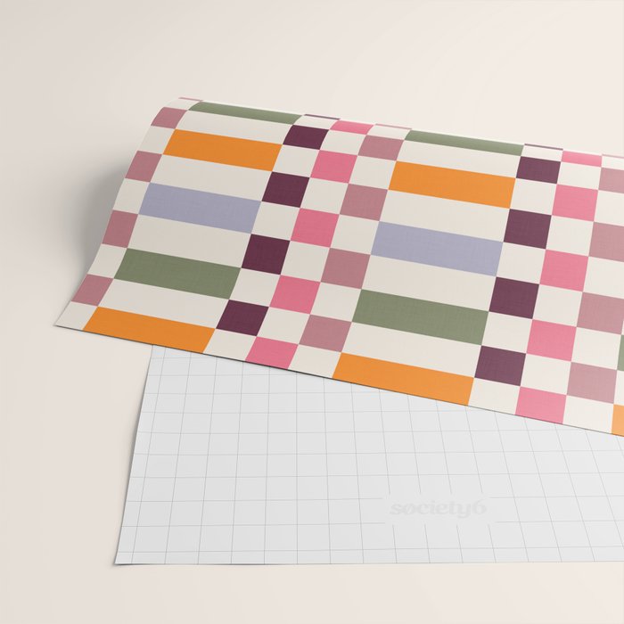 Checker Grid - eclectic Wrapping Paper Gallery Image 2