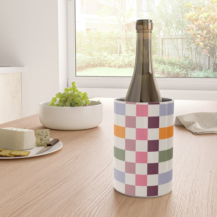 Checker Grid - eclectic Wine Chiller Gallery Image 4