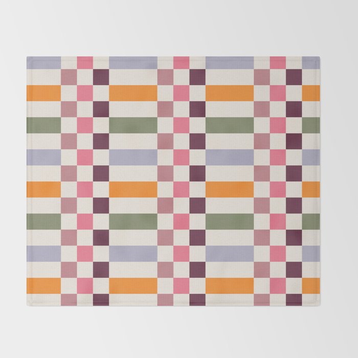 Checker Grid - eclectic Throw Blanket Gallery Image 2