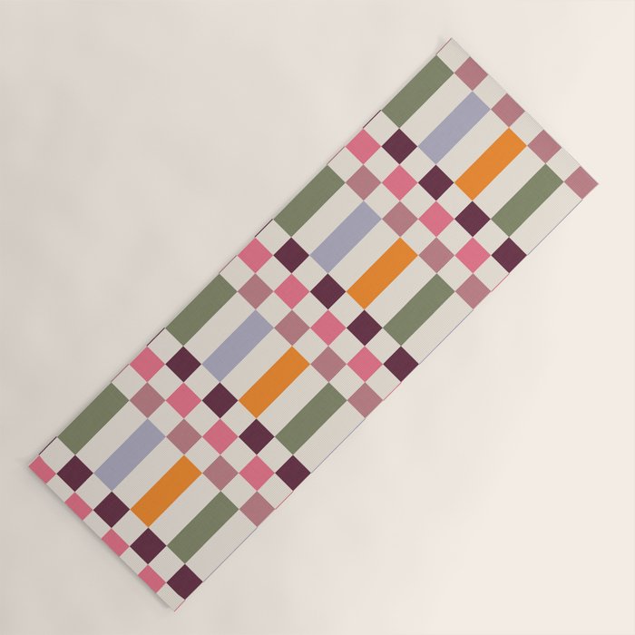 Checker Grid - eclectic Yoga Mat Gallery Image 1
