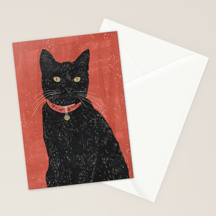 Black Cat 6 Stationery Card Gallery Image 2