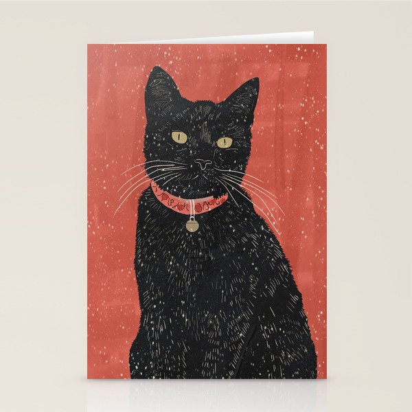 Black Cat 6 Stationery Card Gallery Image 1