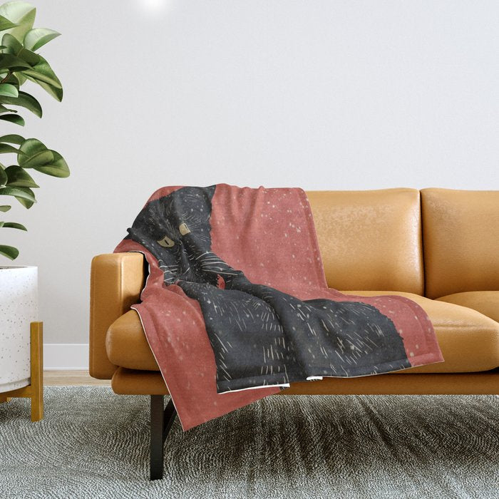 Black Cat 6 Throw Blanket Gallery Image 1