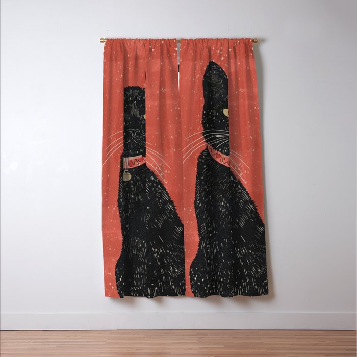 Black Cat 6 Window Curtain Gallery Image 3