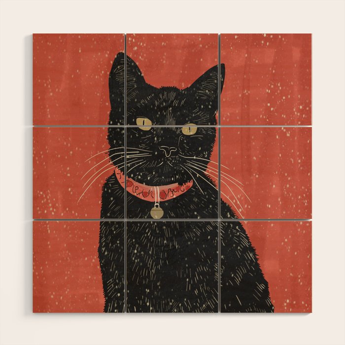 Black Cat 6 Wood Wall Art Gallery Image 1