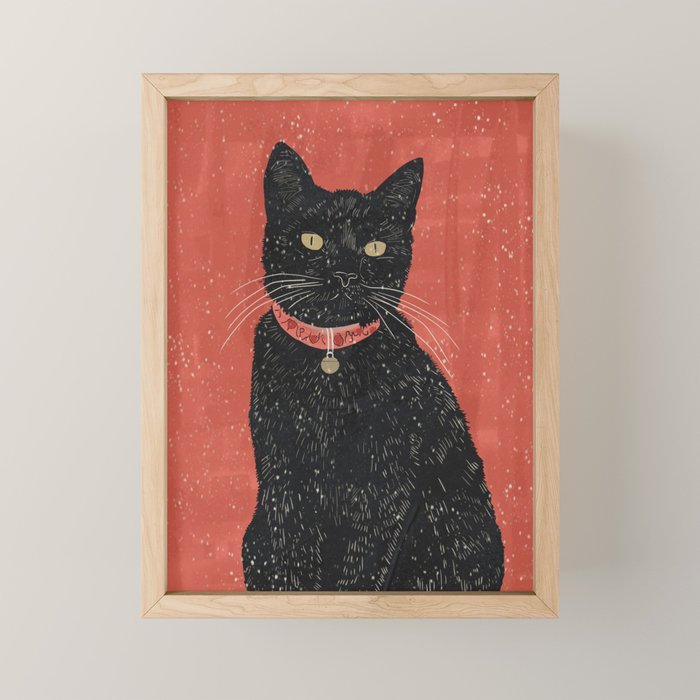 Black Cat 6 Mini Art Print Gallery Image 1