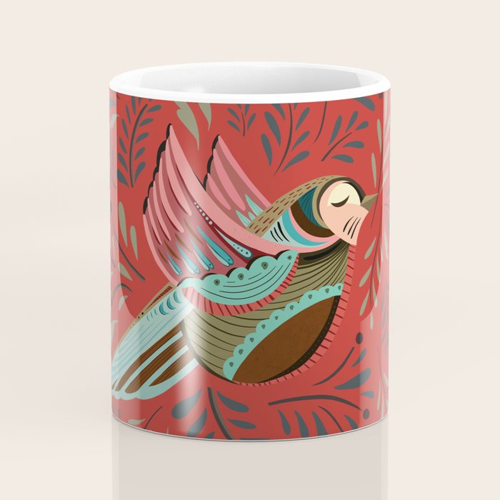 Peace Bird - Red Coffee Mug Gallery Image 4