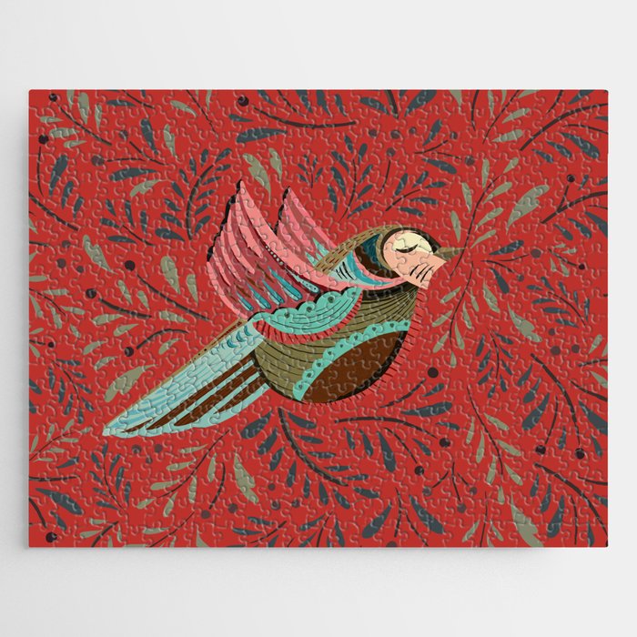 Peace Bird - Red Jigsaw Puzzle Gallery Image 1