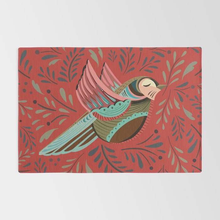 Peace Bird - Red Rug Gallery Image 2