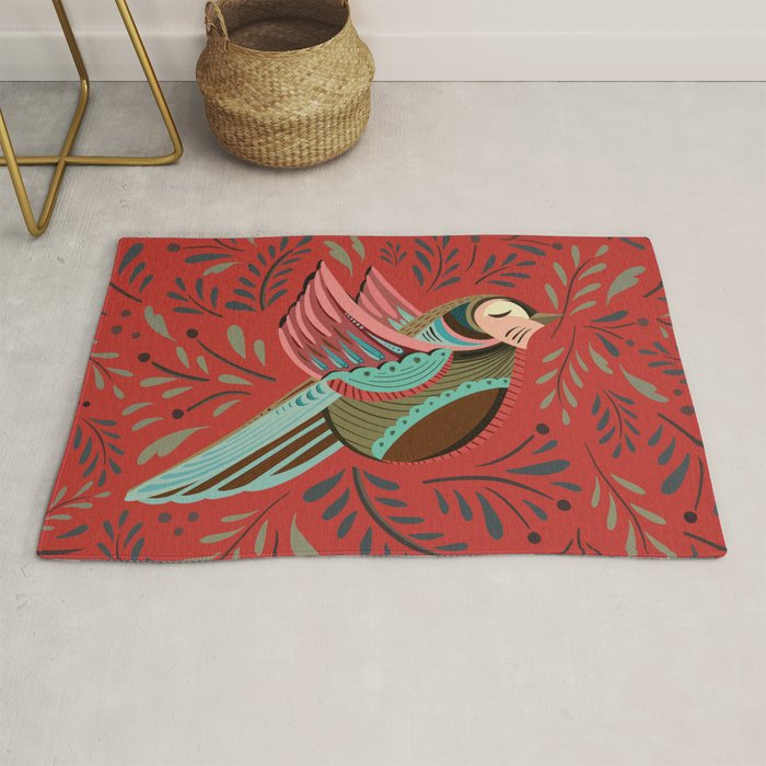 Peace Bird - Red Rug Gallery Image 1
