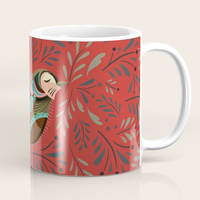 Peace Bird - Red Coffee Mug Gallery Image 1