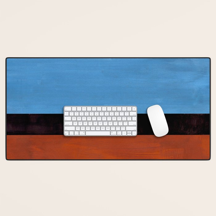 Autumn Sky Color field Abstract Mid Century Modern Minimalist  Desk Mat Gallery Image 1