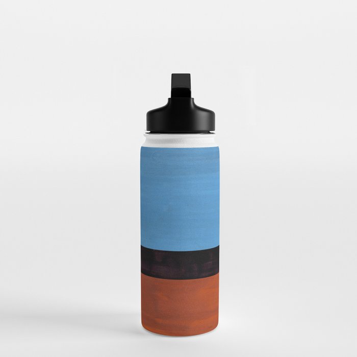 Autumn Sky Color field Abstract Mid Century Modern Minimalist  Water Bottle Gallery Image 3